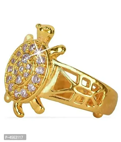 Trendy Gold Plated Adjustable Tortoise Meru Ring for Unisex