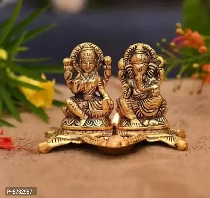 New Laxmi Ganesh With Diya Decorative For Best Gift And Diwali Puja Ganesh Laxmi Diwali Puja Diya-thumb0