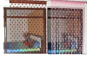 Stylish Polyester Self Pattern Door Curtain Set of 2-thumb1