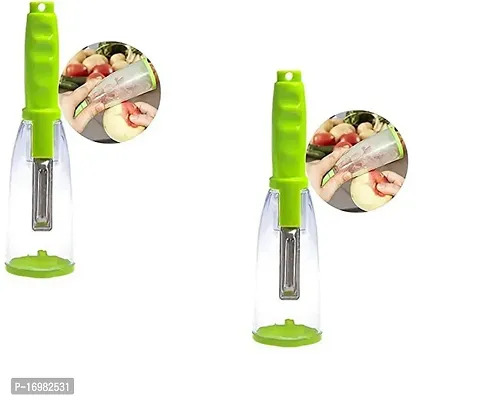 Handle And Peeler With Storage Container