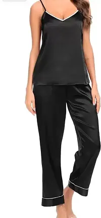 NYC Tashan Women Sleepwear Two Piece Set (Pyjama or Top) (Black)-thumb1