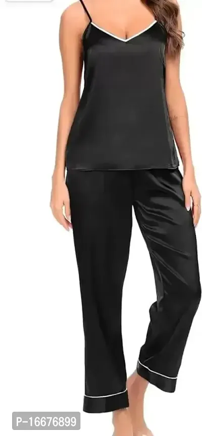 NYC Tashan Women Sleepwear Two Piece Set (Pyjama or Top) (Black)-thumb2