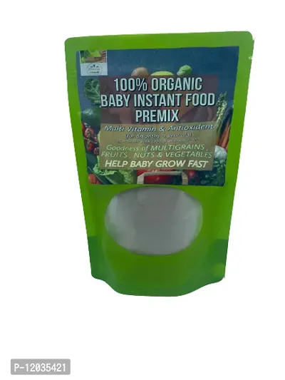 ORGANIC GREENS BABY FOOD (Premix  Instant Baby Food Multi Vitamin,  Greens  Grains) 300 G-thumb0