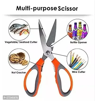 SKAB Multipurpose Kitchen Household And Garden Stainless Steel Scissor Garden Tool Kit Scissors ( multicolour)-thumb0
