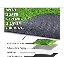 pack of 2 Artificial Grass Carpet Mat - High  Grass Carpet mat for Covering Garden, Hotel, Restaurant, Wall, Terrace, Balcony,Home Decor,( 37X57CM) Set of 2-thumb1