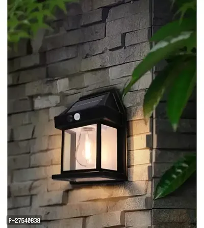 Solar Wall Lights Outdoor, Wireless Dusk to Dawn Porch Lights Fixture, Solar Wall Lantern with 3 Modes  Motion Sensor, Waterproof Exterior Lighting with Clear Panel for Entryway Front Door-thumb0