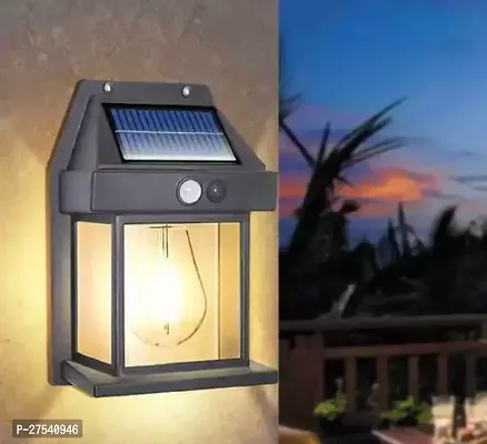 Solar Wall Lights Outdoor, Wireless Dusk to Dawn Porch Lights Fixture, Solar Wall Lantern with 3 Modes  Motion Sensor, Waterproof Exterior Lighting with Clear Panel for Entryway Front Door-thumb0