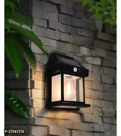 Solar Wall Lights Outdoor, Wireless Dusk to Dawn Porch Lights Fixture, Solar Wall Lantern with 3 Modes  Motion Sensor, Waterproof Exterior Lighting with Clear Panel for Entryway Front Door