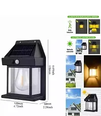 Solar Wall Lights Outdoor, Wireless Dusk to Dawn Porch Lights Fixture, Solar Wall Lantern with 3 Modes  Motion Sensor, Waterproof Exterior Lighting with Clear Panel for Entryway Front Door-thumb1