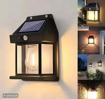 Solar Wall Lights Outdoor, Wireless Dusk to Dawn Porch Lights Fixture, Solar Wall Lantern with 3 Modes  Motion Sensor, Waterproof Exterior Lighting with Clear Panel for Entryway Front Door-thumb0