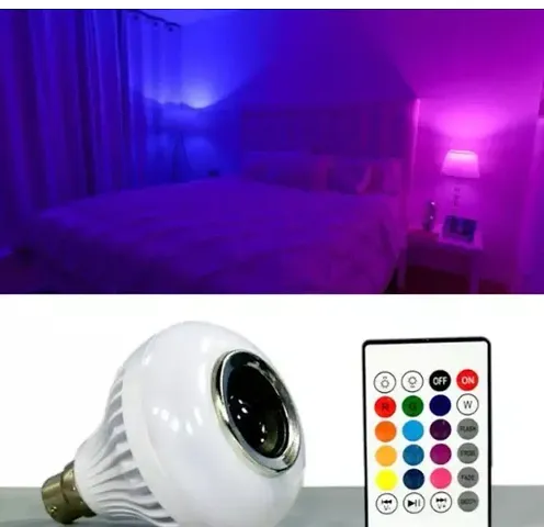Led Bulb with Bluetooth Speaker Music Light Bulb + Rgb Light Ball Bulb with Remote Control for Home Bedroom Living Room Party Decoration