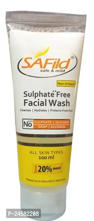 Safild Non Irritant Facial Wash Free from Sulphate Soap Alcohol Parabens Silicone for Pimple prone and Sensitive skin Pack of one-thumb0