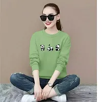 MAULIK ENTERPIRSE Women's Cottonblend Long Sleeves Top T-Shirt (Light Green) Size: Large-thumb2