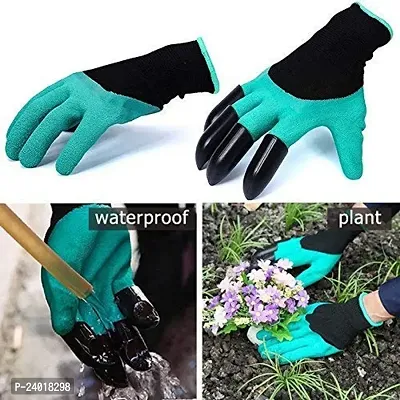 Cleaning Gloves Reusable Rubber Hand Gloves, Stretchable Gloves for Washing Cleaning Kitchen Garden (Multi Color, 2 Pair)-thumb2