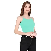 THE BLAZZE 1002 Women's Sleeveless Crop Tops Sexy Strappy Tees (Small(30-32), R - Mint)-thumb2