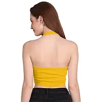 THE BLAZZE 1290 Sexy Women's Tank Tops Bustier Bra Vest Crop Top Bralette Blouse Top for Women (M, Yellow)-thumb1