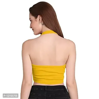 THE BLAZZE 1290 Sexy Women's Tank Tops Bustier Bra Vest Crop Top Bralette Blouse Top for Women (M, Yellow)-thumb2