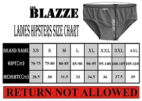 THE BLAZZE 1023 Women's Printed Solid Assorted Full Coverage Cotton Full Brief Lingerie Panty Pack Bikini Briefs Hipsters Underwear Panty Woman Panties for Women-thumb3