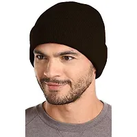 THE BLAZZE 2015 Unisex Winter Caps Pack Of 3 (Pack Of 3, Black,Grey,White)-thumb4