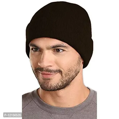 THE BLAZZE 2015 Unisex Winter Caps Pack Of 3 (Pack Of 3, Black,Grey,White)-thumb5