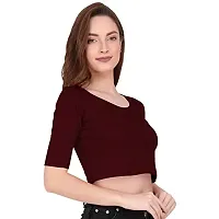 THE BLAZZE 1055 Women's Crop Top (Large, Maroon)-thumb5