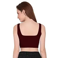 THE BLAZZE 1044 Women's Cotton Summer Basic Sexy Strappy Sleeveless Crop Top for Women (XS, Colour_4)-thumb1