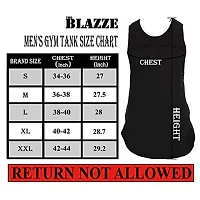 THE BLAZZE 0029 Men's Sleeveless T-Shirt Gym Tank Gym Stringer Tank Tops Muscle Gym Bodybuilding Vest Fitness Workout Train Stringers (X-Large(40?-42), C - Yellow)-thumb2