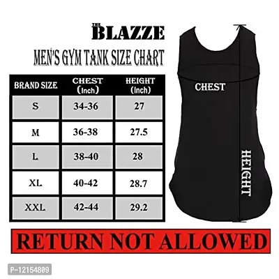 THE BLAZZE 0029 Men's Sleeveless T-Shirt Gym Tank Gym Stringer Tank Tops Muscle Gym Bodybuilding Vest Fitness Workout Train Stringers (X-Large(40?-42), C - Yellow)-thumb3