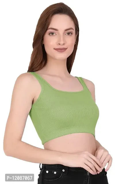 THE BLAZZE 1044 Women's Summer Basic Sexy Strappy Sleeveless Crop Tops(XL,Color_05)-thumb1