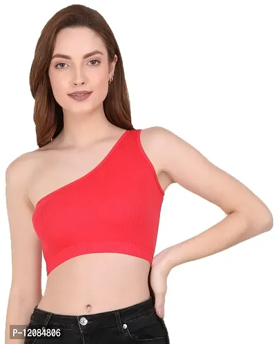 THE BLAZZE Women's Sleeveless Crop Tops Sexy Strappy Tees (X-Large, Coral)-thumb6