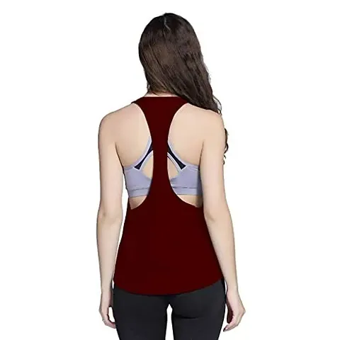 THE BLAZZE Women's Gym Vest Tank Top Camisole Women Spaghetti Racerback Crop Top Active Wear Yoga Workout Top