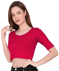 THE BLAZZE 1055 Women's Full Sleeve Crop Tops Sexy Strappy Tees-thumb3