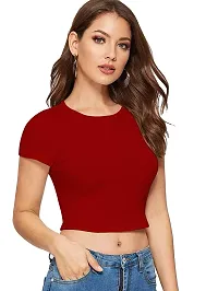 THE BLAZZE 1261 Women's Cotton Crop Top with Shorts-thumb1