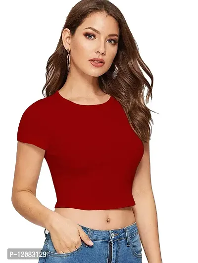 THE BLAZZE 1261 Women's Cotton Crop Top with Shorts-thumb2