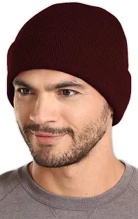 THE BLAZZE 2015 Unisex Winter Caps Pack Of 3 (Pack Of 3, Maroon,Navy,pink)-thumb2