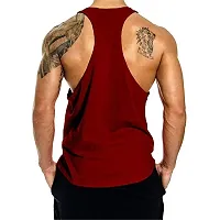 THE BLAZZE Men's Bodybuilding Gym Solid Color Tank Top Stringers-thumb2