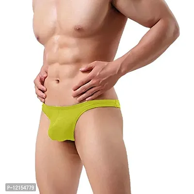 THE BLAZZE 0009 Men's Cotton Spandex Thong (Large(85-90cm), G - Green)-thumb3