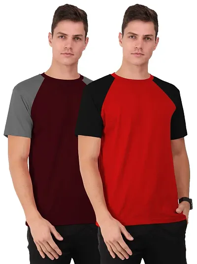 THE BLAZZE 0132 Men's Cotton Regular Fit T-Shirts for Men Combo