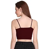 THE BLAZZE 1290 Crop Top for Women (Large, Maroon)-thumb2