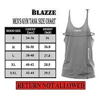 THE BLAZZE 0016 Men's Sleeveless T-Shirt Gym Tank Gym Tank Stringer Tank Tops Gym Vest Muscle Tee Gym Vest Vests Men Vest for Men T-Shirt for Men's (Large(38?-40""), G - Maroon)-thumb2