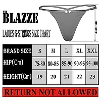 THE BLAZZE 1014 Women's Thong Low Rise Sexy Solid G-String Thong Bikini T-String Sexy Lingerie Panties Briefs (Pack of 2) (XL,Color_03)-thumb3