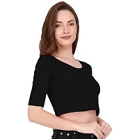 THE BLAZZE 1055 Crop Tops for Women (Small, Dark Grey)-thumb5