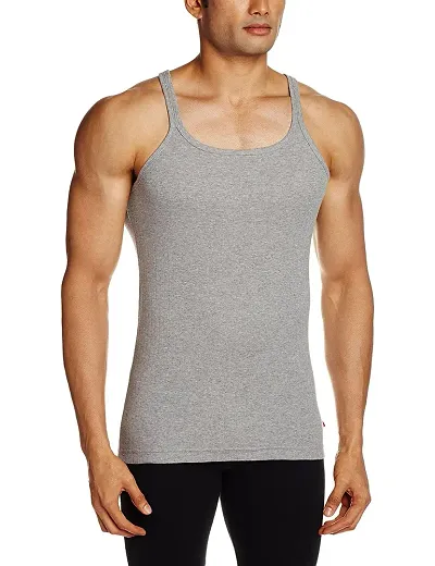 THE BLAZZE Men's Gym Vest (XL, Dark Grey)