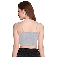 THE BLAZZE 1290 Crop Top for Women (Large, Grey)-thumb2