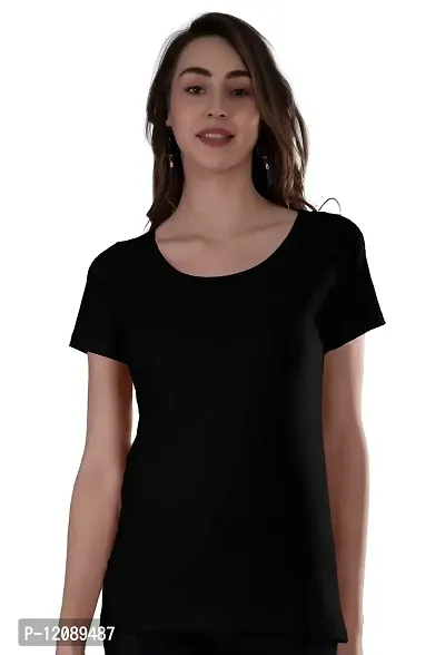 AD2CART A5014 Women's Scoop Neck Cap Sleeve T-Shirts for Women-thumb0