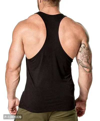 THE BLAZZE Men's Gym Tank Tops (AS-54_Black_M)-thumb2