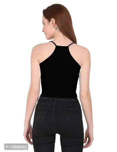 THE BLAZZE 1002 Women's Sleeveless Crop Tops Sexy Strappy Tees-thumb1