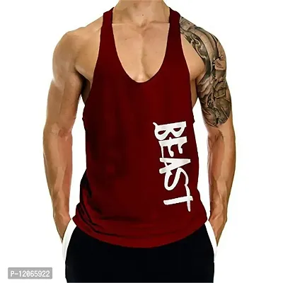 THE BLAZZE Men's Bodybuilding Gym Solid Color Tank Top Stringers