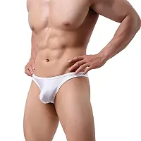 THE BLAZZE Men's Cotton Spandex Thong (XX-Large-(40""/100cm), White)-thumb2