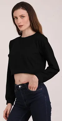 THE BLAZZE 1341 Women's Boxy Round Neck Full Sleeve Crop Top-thumb4